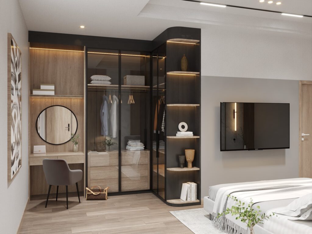 phối cảnh 3D Không gian phòng ngủ nhà Anh Lê