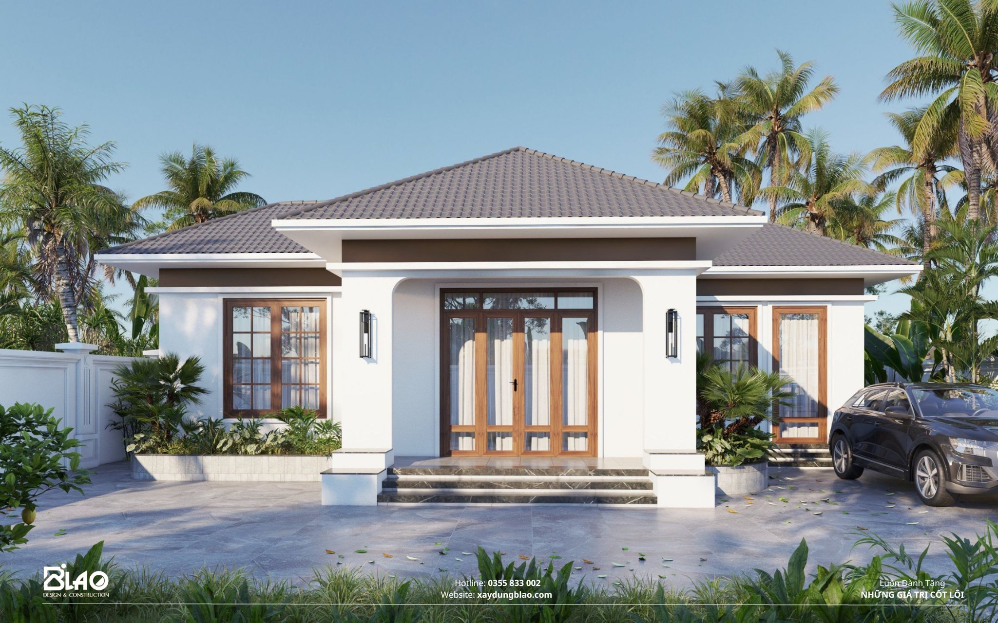 công trình nhà vườn cấp 4 gia đình chị Tâm tại Bảo Lâm. do Xây Dựng B'LAO thực hiện