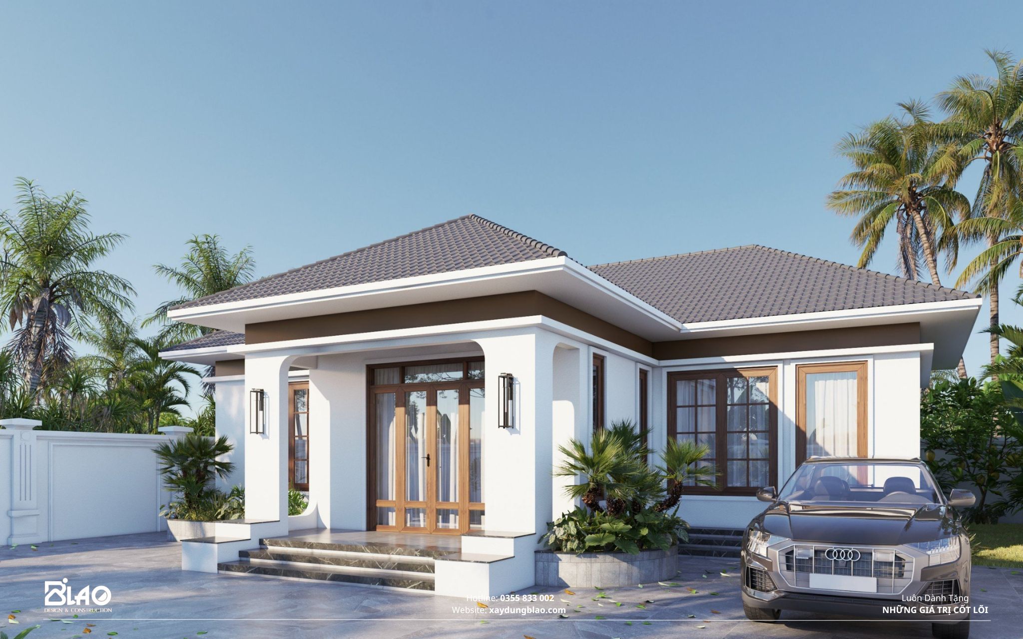 công trình nhà vườn cấp 4 gia đình chị Tâm tại Bảo Lâm. do Xây Dựng B'LAO thực hiện