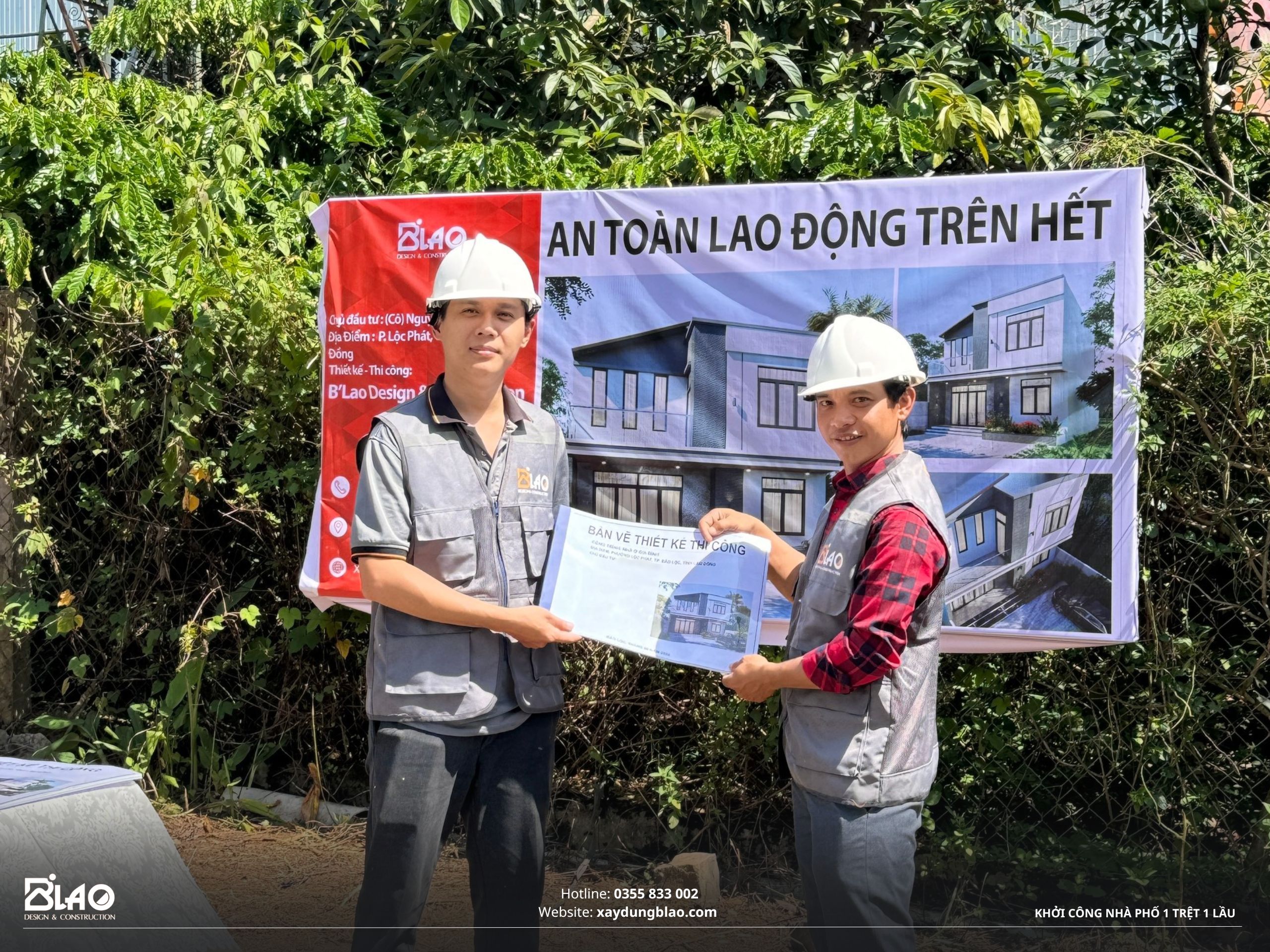 Ngày 09/06/2024, Xây Dựng B'LAO rất vinh dự được khởi công dự án nhà phố 1 trệt 1 lầu cho gia đình cô M tại Bảo Lộc.