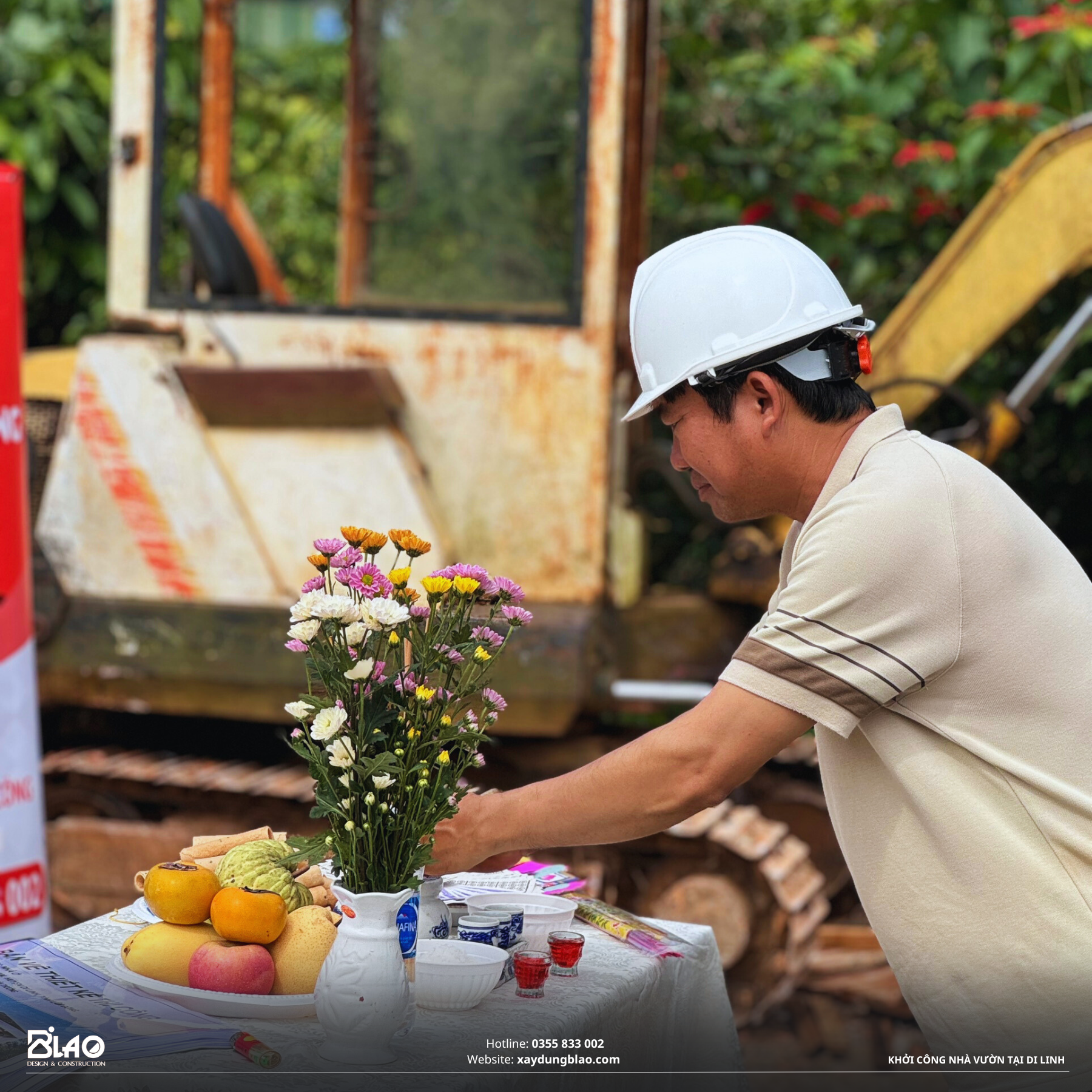 Sáng 05/11/2024 tại Hòa Nam, Di Linh, B'LAO hân hoan khởi công xây dựng ngôi nhà vườn nghỉ dưỡng cho gia đình chú Thưởng
