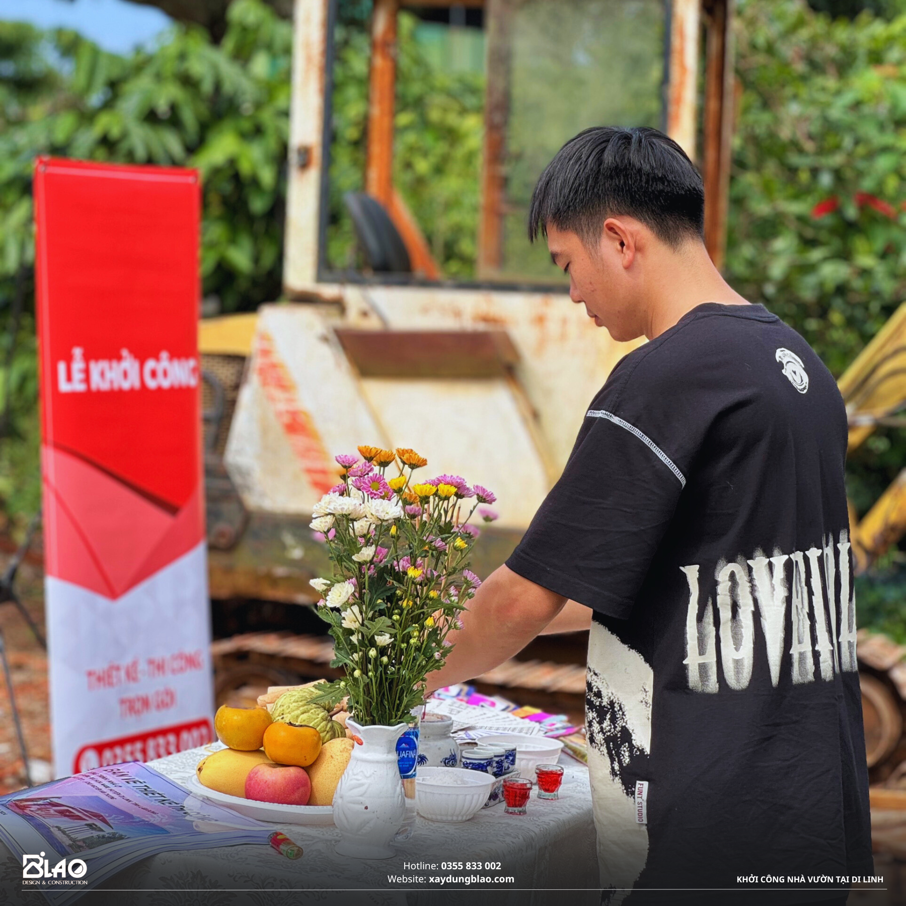 Sáng 05/11/2024 tại Hòa Nam, Di Linh, B'LAO hân hoan khởi công xây dựng ngôi nhà vườn nghỉ dưỡng cho gia đình chú Thưởng