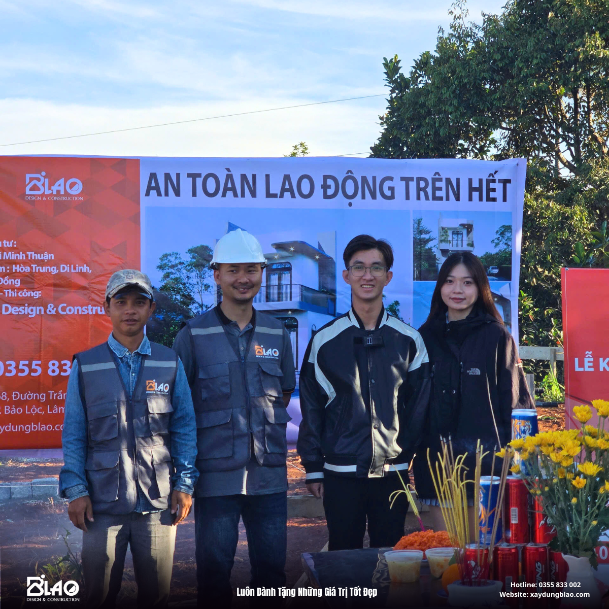 B’LAO chính thức khởi công ngôi nhà phố hiện đại của gia đình chú Thuận tại Di Linh