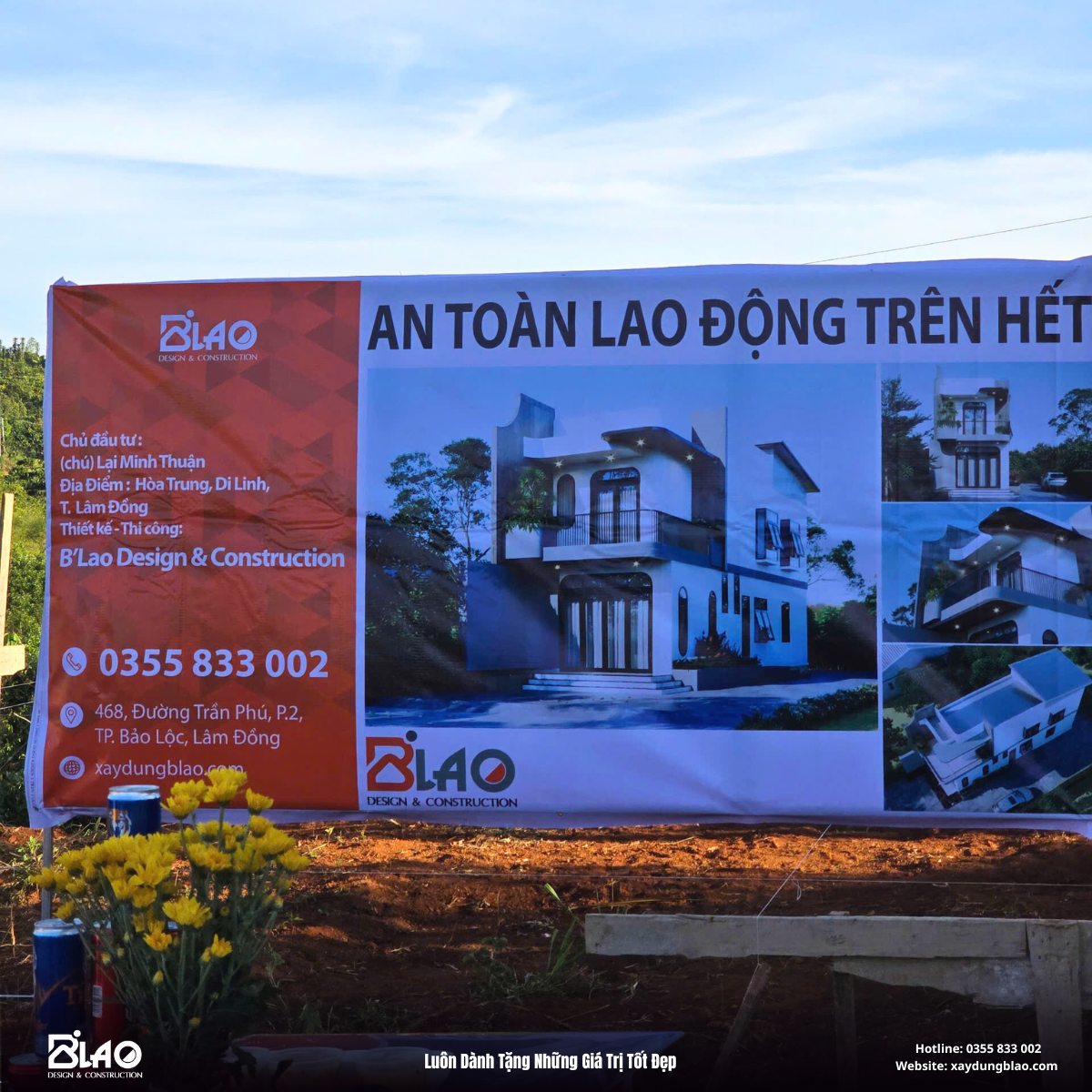 B’LAO chính thức khởi công ngôi nhà phố hiện đại của gia đình chú Thuận tại Di Linh