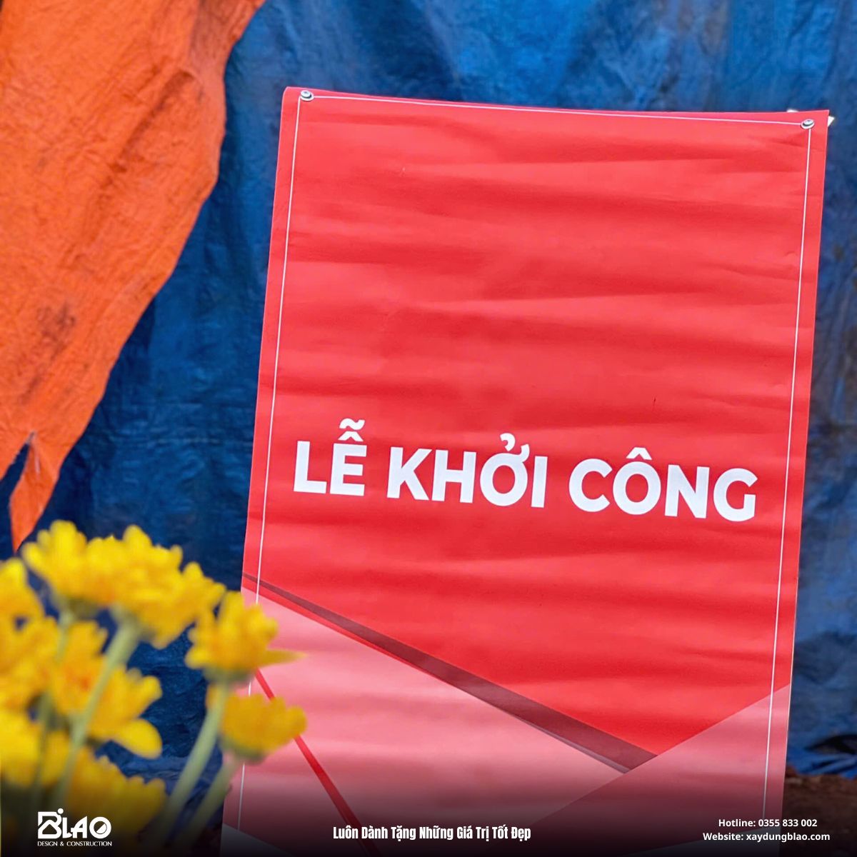 Sáng ngày 09/03, trong tiết trời trong xanh của Đinh Trang Thượng, B'LAO hân hạnh đặt những viên gạch đầu tiên cho căn nhà vườn mái Nhật 120m²