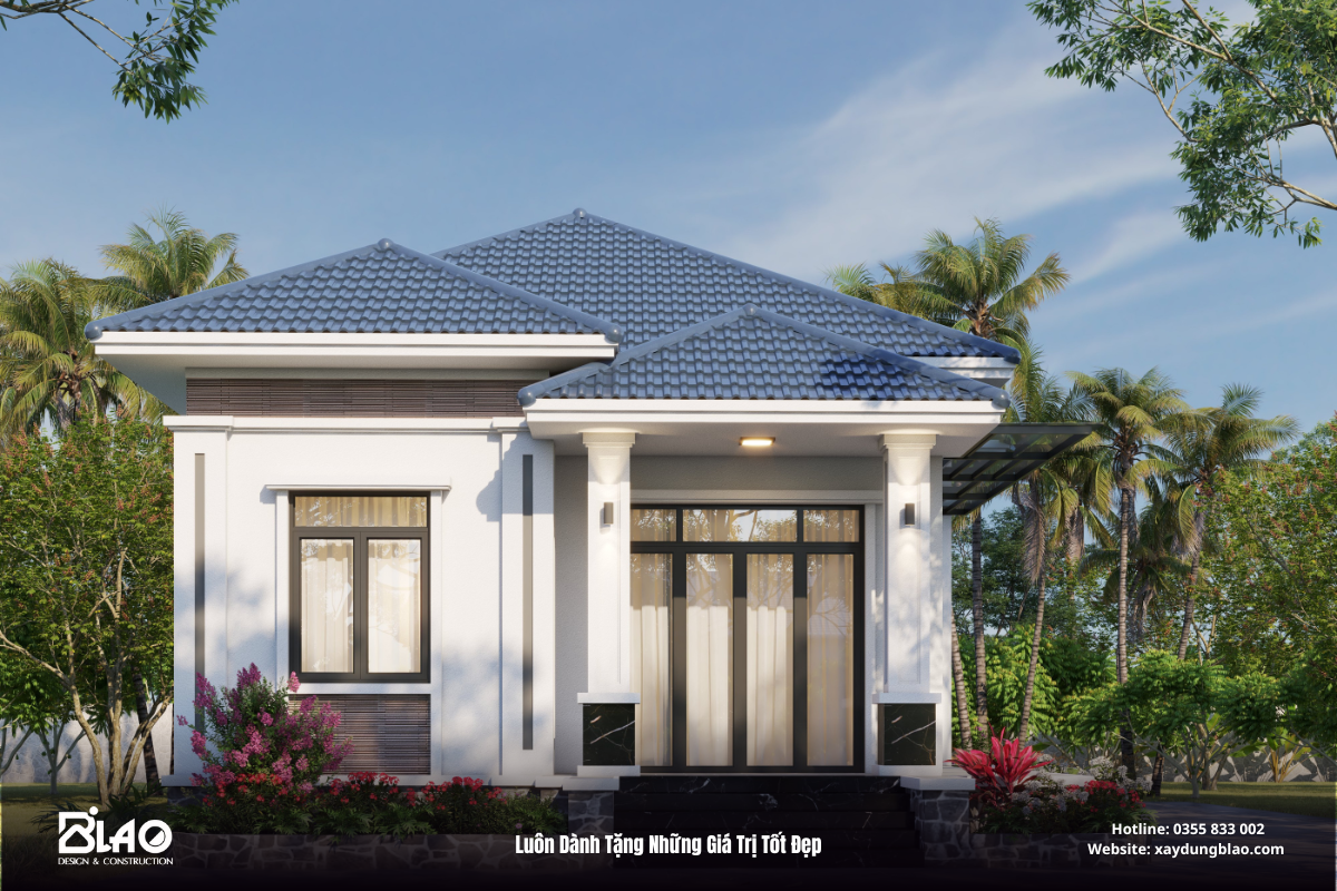 Ngôi nhà vườn mái Nhật 120m² không chỉ mang vẻ đẹp hiện đại pha chút truyền thống mà còn tối ưu không gian.