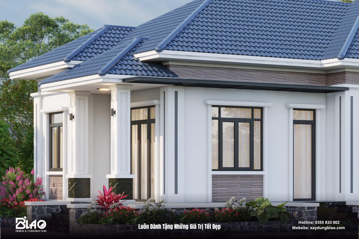 Ngôi nhà vườn mái Nhật 120m² không chỉ mang vẻ đẹp hiện đại pha chút truyền thống mà còn tối ưu không gian.