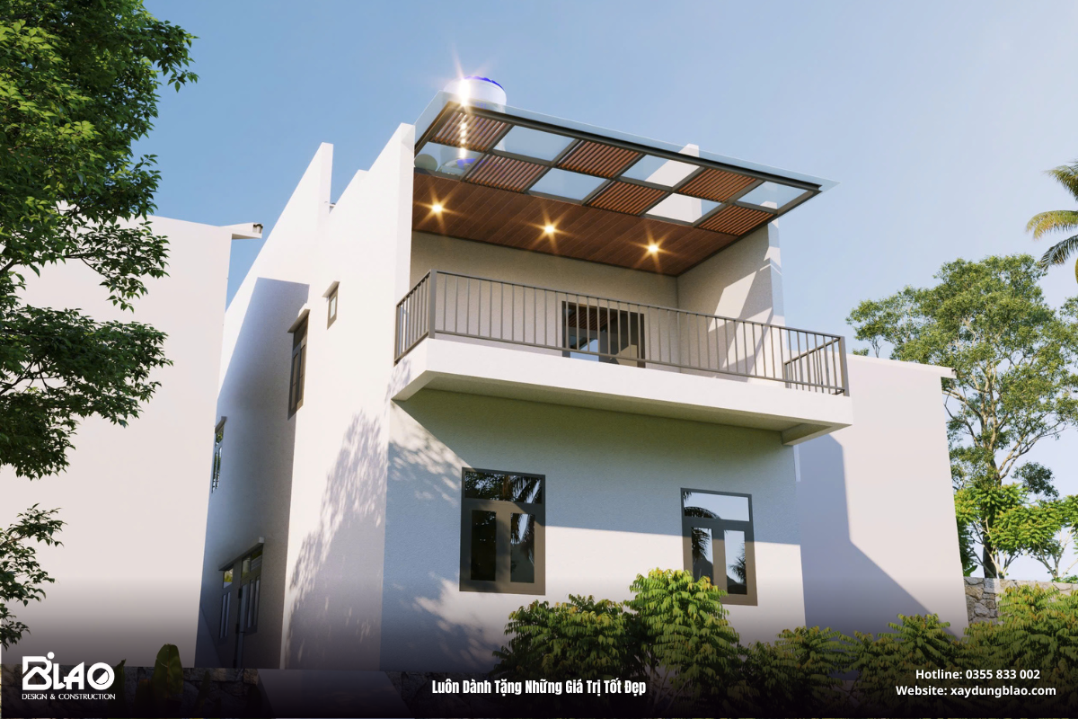 Tọa lạc giữa không gian xanh mát ở Bảo Lộc, ngôi nhà phố hiện đại với tổng diện tích 220m² là sự đầu tư chỉn chu cho tổ ấm 5 thành viên.