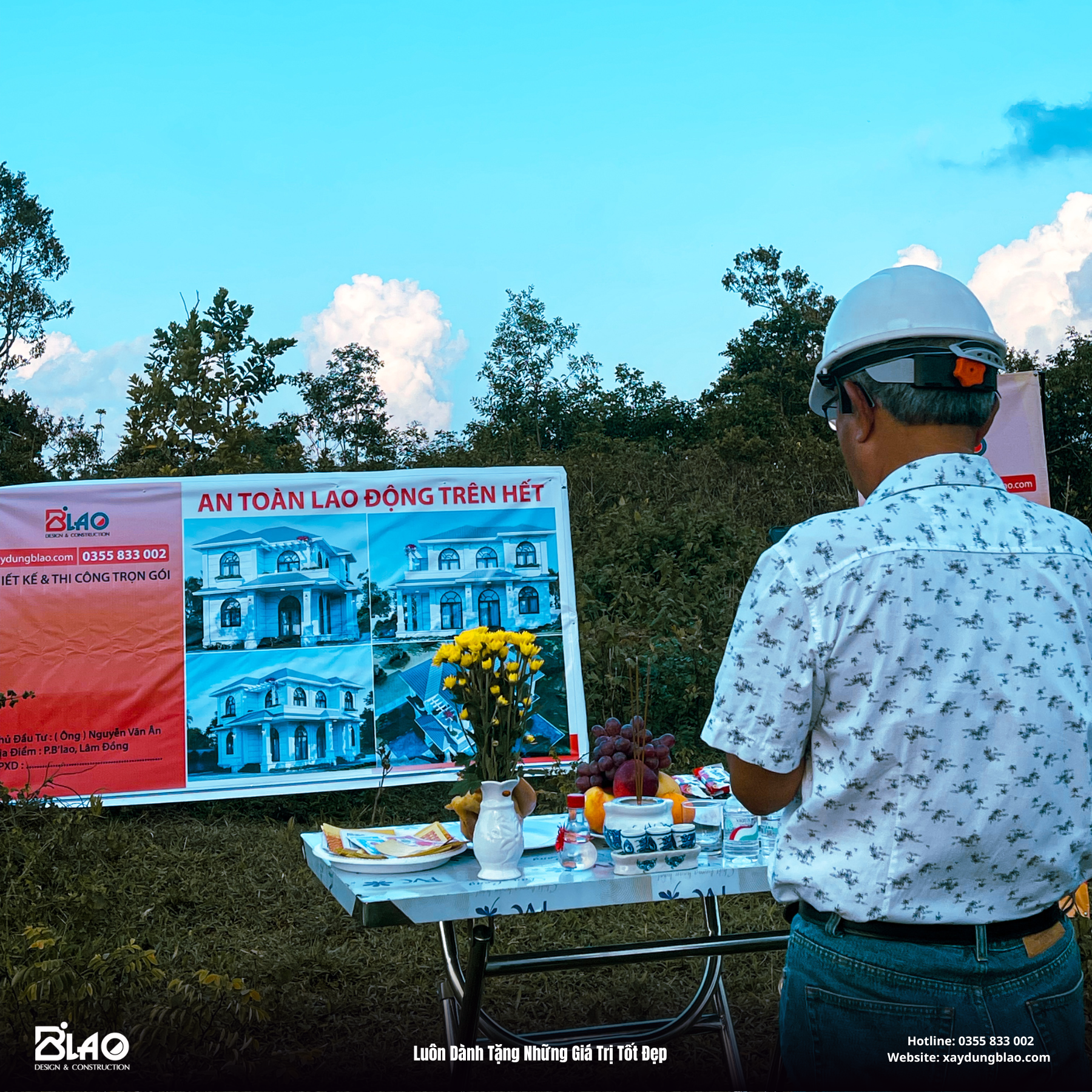 B’LAO hân hoan khởi công công trình nhà vườn nghỉ dưỡng của chú Ân – một người con xa xứ đã sống nhiều năm tại Pháp