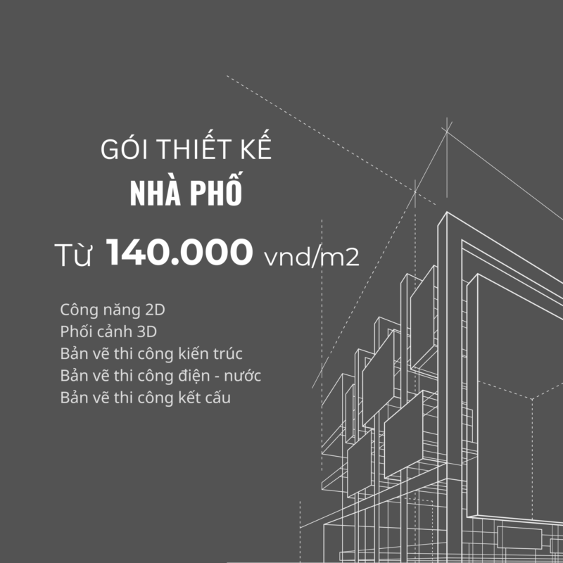 bảng giá thiết kế nhà phố lâm đồng