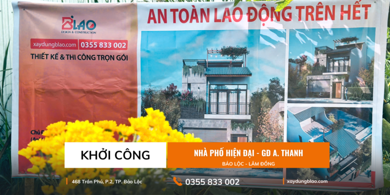 Những ngày cuối năm, không khí ở Bảo Lộc se lạnh nhưng đầy háo hức khi gia đình anh Thanh chính thức khởi công ngôi nhà phố hiện đại
